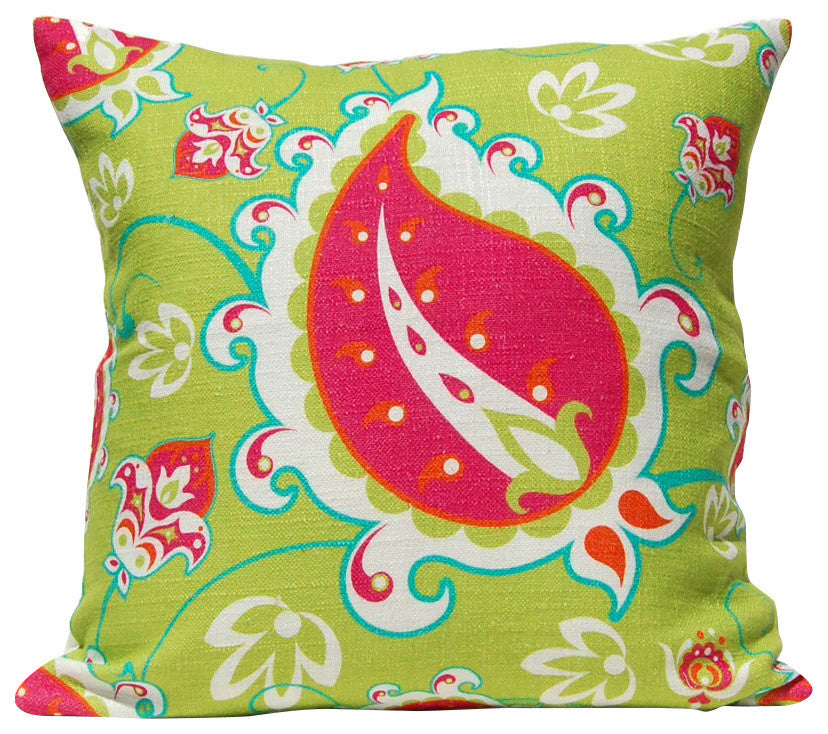 Paisley Pillow, Green