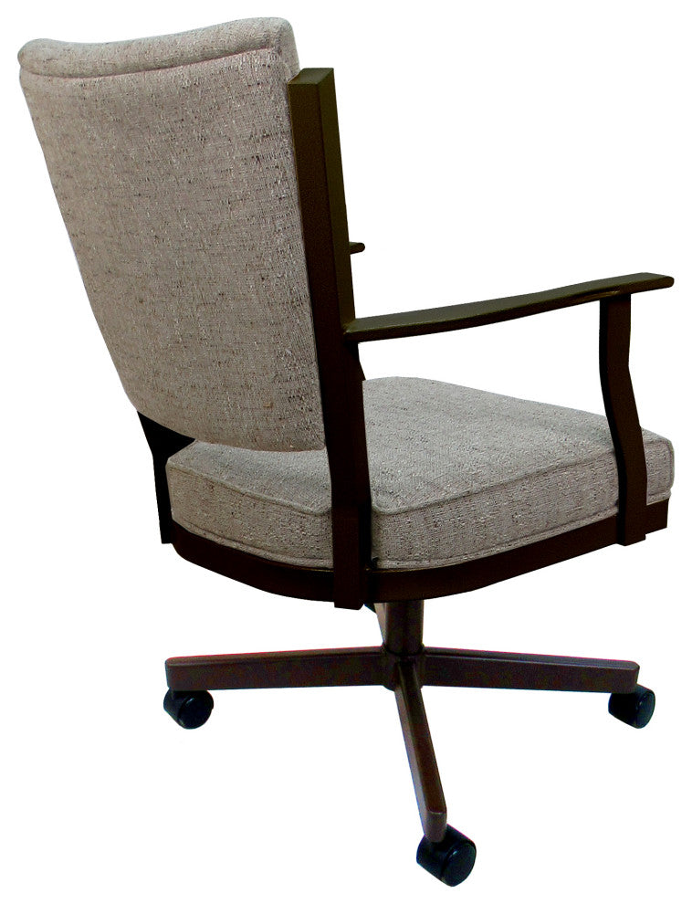 Montana Swivel Metal Dining Caster Chair Reading Base, Hemsath Driftwood - Brown