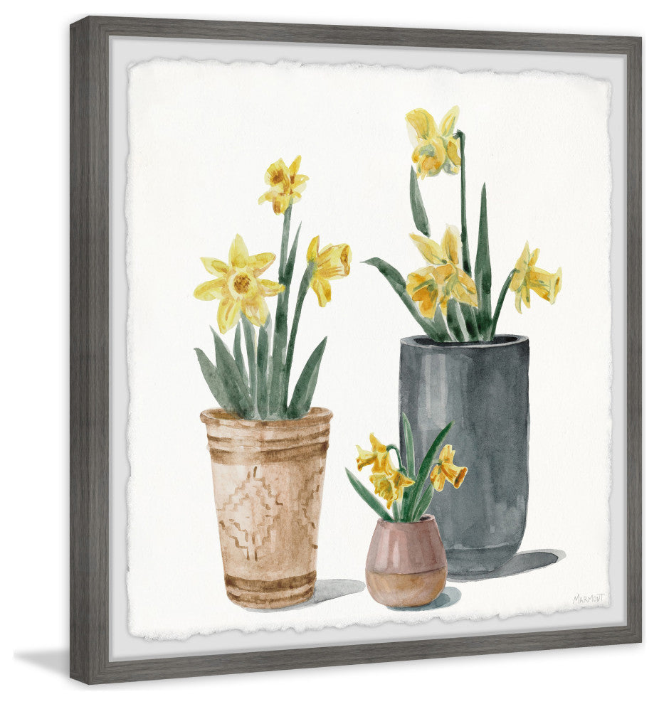 "Live Life in Yellows" Framed Painting Print, 18x18