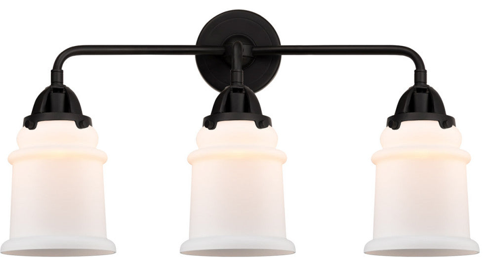 288-3W-BK-G181 Canton 3 Light 24" Bath Vanity Light, Matte Black