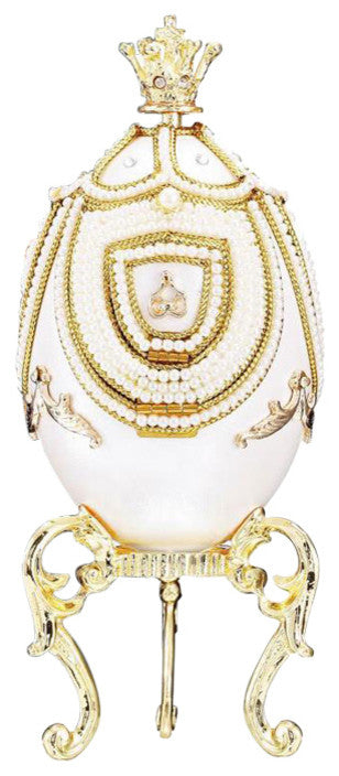 Faberge Egg Music Box Fur EliseWith Hidden Carousel Inside