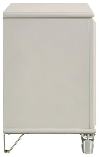 Olivia 2-drawer Nightstand Bedside Table Pearl White