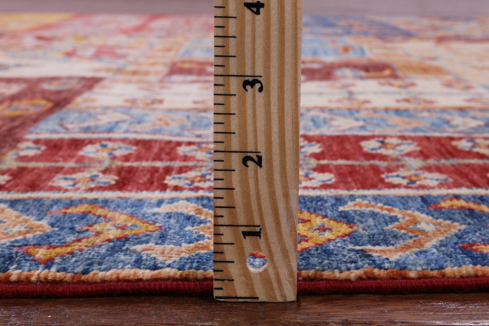 5' 2" X 6' 9" Handmade Super Kazak Wool Rug Q11026