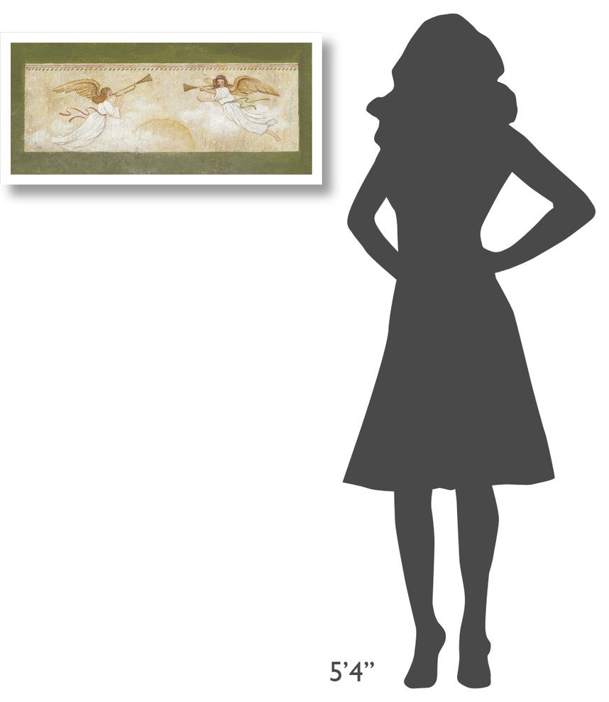 "Holiday Angels" Digital Paper Print by David Carter Brown, 32"x15"