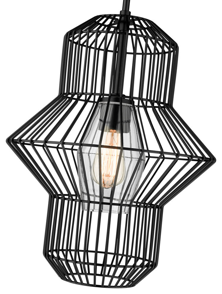 Zlite 1941P15-MB 1-Light Pendant, Clear