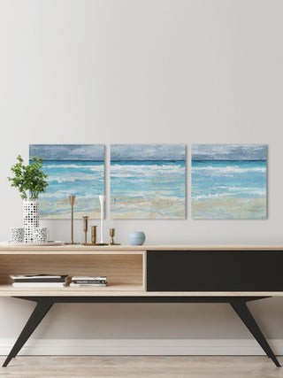 Tamed Sea Triptych, 36"x12"