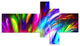 Mysterious Psychedelic Design, Abstract Canvas Art Print, 60"x32", 5 panels