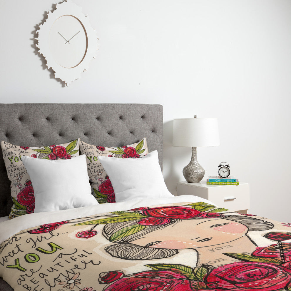 Deny Designs Cori Dantini Dear Sweet Girl Duvet Cover - Lightweight