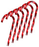Set of 6 Lighted Twinkling Outdoor Candy Cane Christmas Pathway Markers