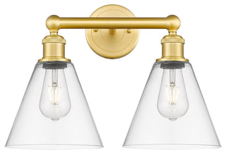 Berkshire 2-Light 17" Bath Vanity Light, Satin Gold Finish, Clear Shade