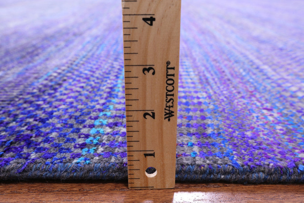 9' 0" X 18' 8" Wool and Silk Handmade Super Savannah Gabbeh Rug Q6111