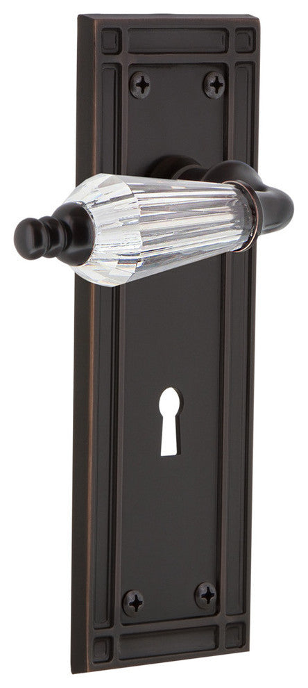 Mission Plate Passage Parlor Lever, Timeless Bronze