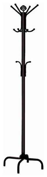 Coat Rack, 70" Black Metal
