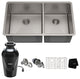 Kraus KHU103-33-100-75MB 33" 16 Gauge Undermount Stainless Steel Kitchen Sink