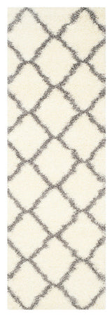 Safavieh Montreal Shag Sgm866B Shag Rug, Ivory/Gray, 2'3"x7'0" Runner