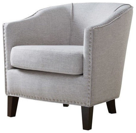 Madison Park Fremont Barrel Arm Chair, Blue, Cream