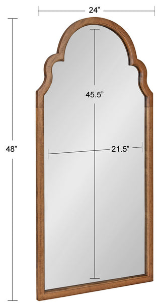 Hogan Arch Framed Mirror, Rustic Brown 24x48