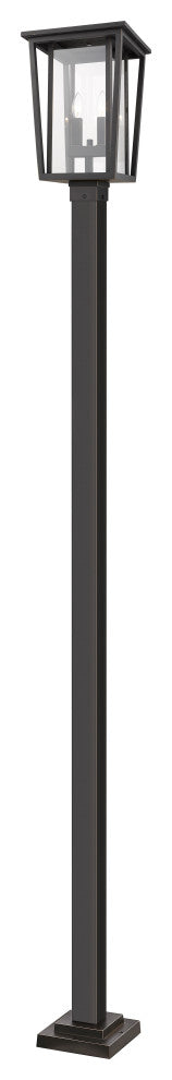 Z-Lite 2 Light Outdoor Post Mounted Fixture Oil Rubbed Bronze 571PHBS-536P-ORB