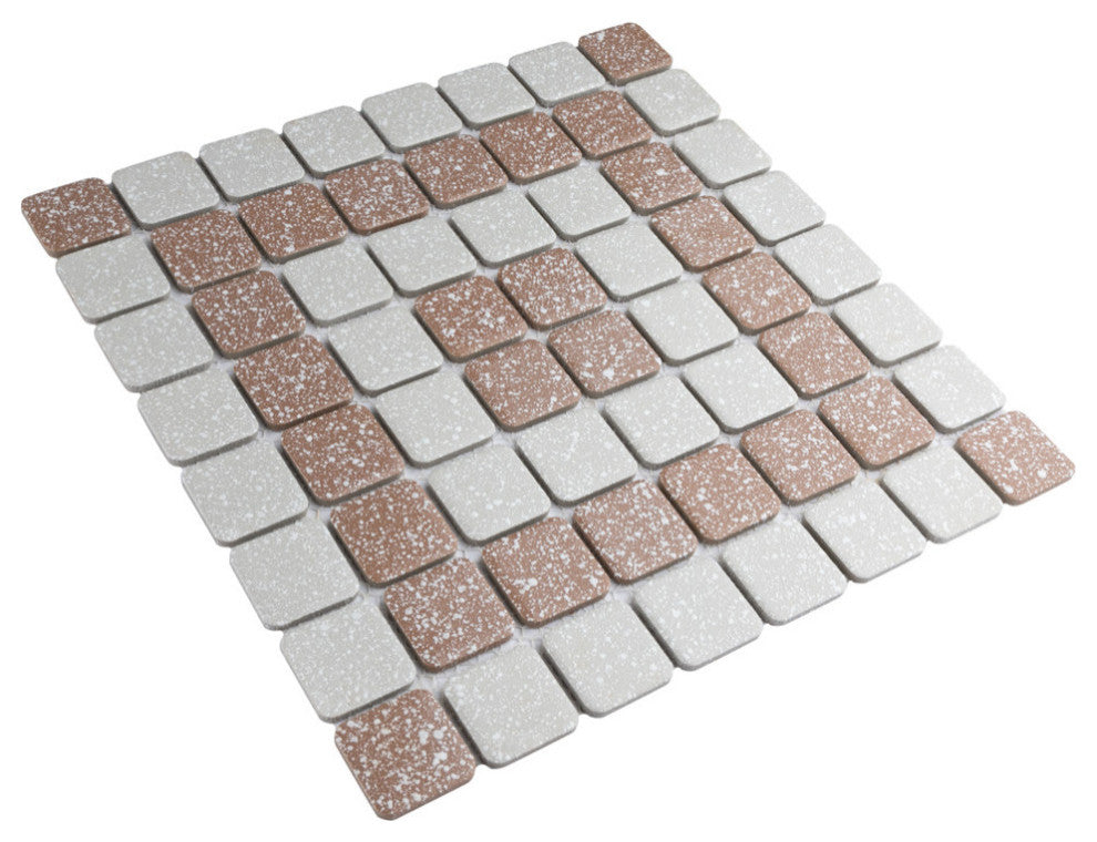 Crystalline Market Square Beige Porcelain Floor and Wall Tile