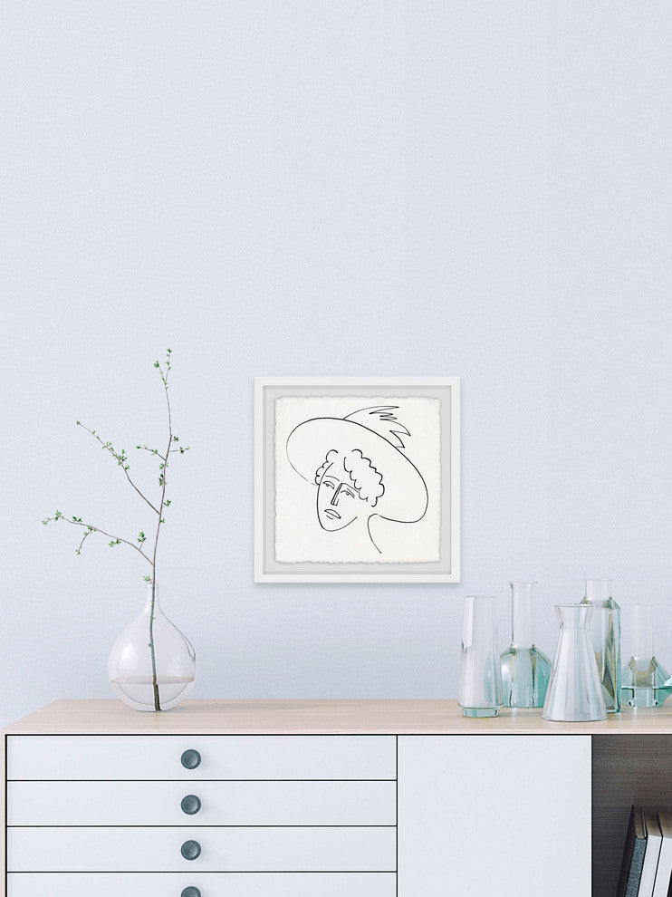 "Worried Face" Framed Painting Print, 24"x24"