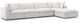 Commix Down Filled Overstuffed 5 Piece Sectional Sofa Set, Beige