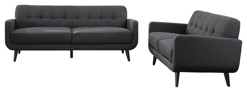 Picket House Furnishings Hailey Sofa & Loveseat Set, Charcoal