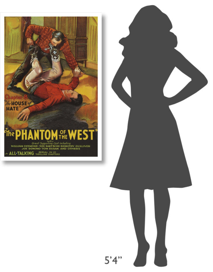 "Vintage Westerns: Phantom of the West -  House of hate" Print, 26"x38"
