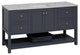 Lakeshore 60" Single Bathroom Vanity, Marine Gray, Engineered Carrara