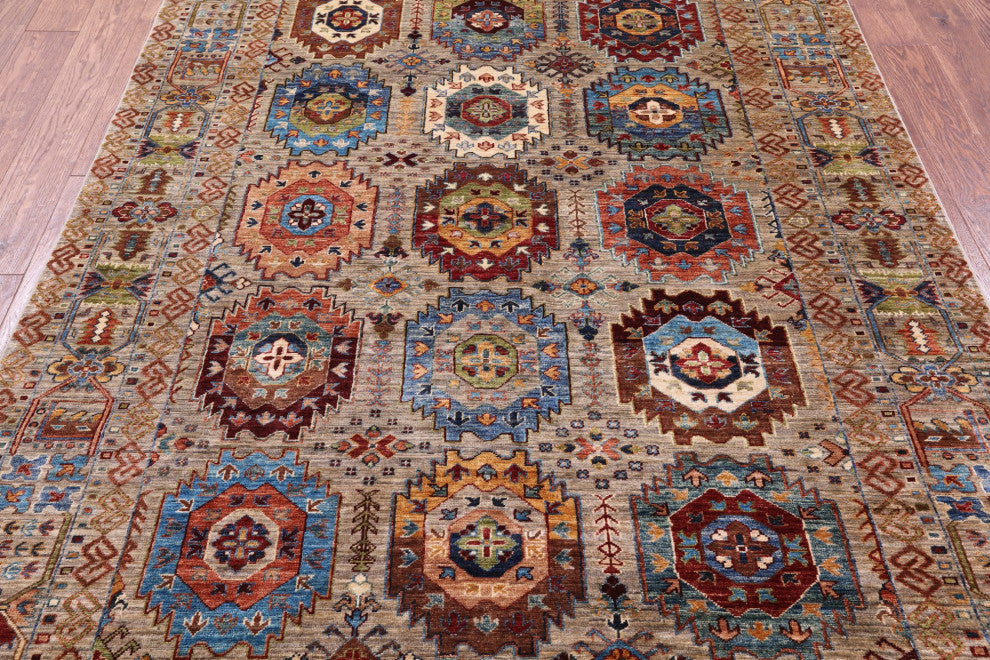 5' 7" X 7' 11" Fine Turkmen Handmade Wool Rug - Q12521