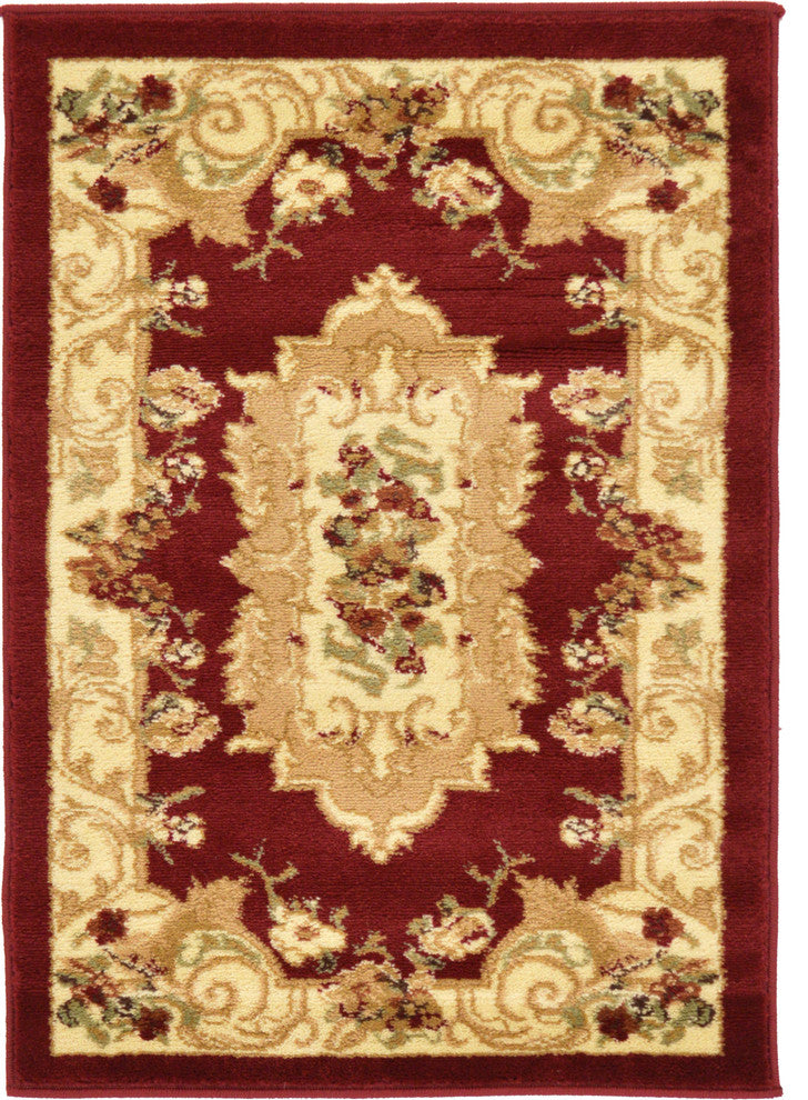 Unique Loom Red Henry Versailles 2' 2 x 3' 0 Area Rug