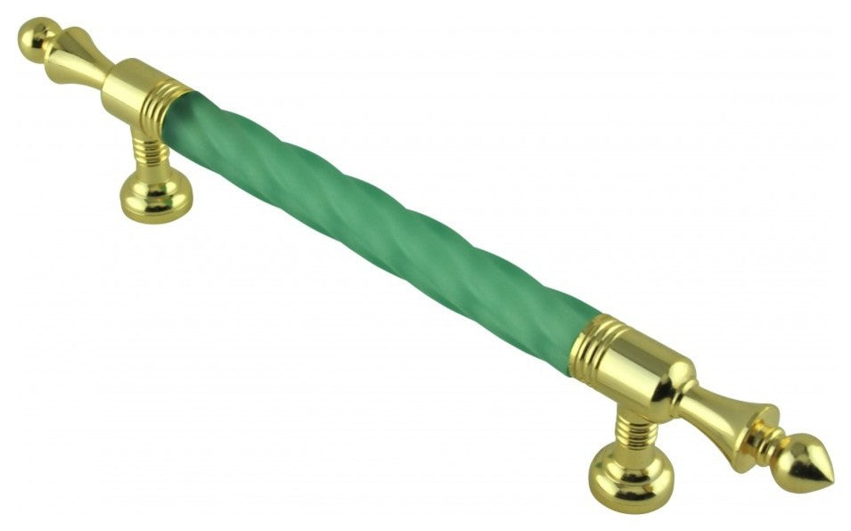 Vintage Cabinet Pull Drawer Handle Green Acrylic Twisted Renovators Supply