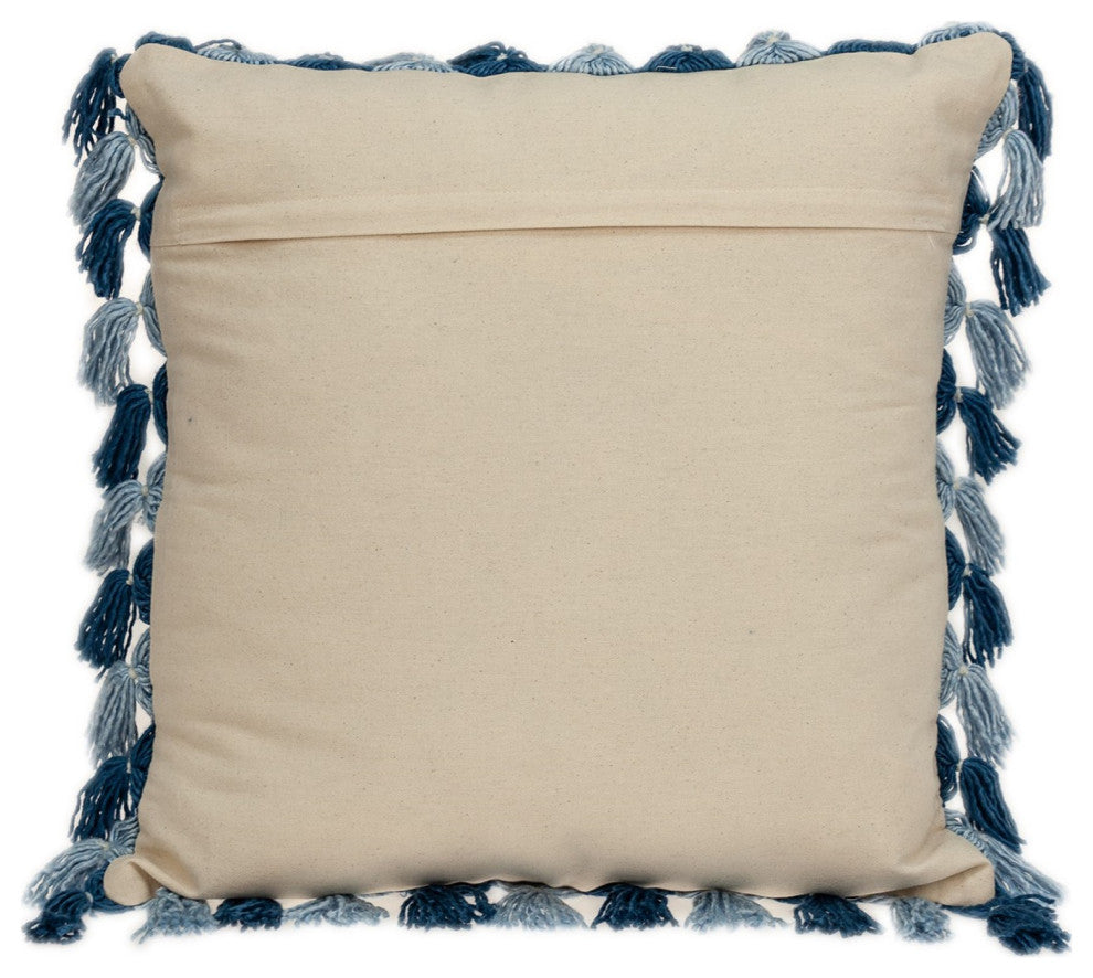 Rustic Bohemian Blue Throw Pillow