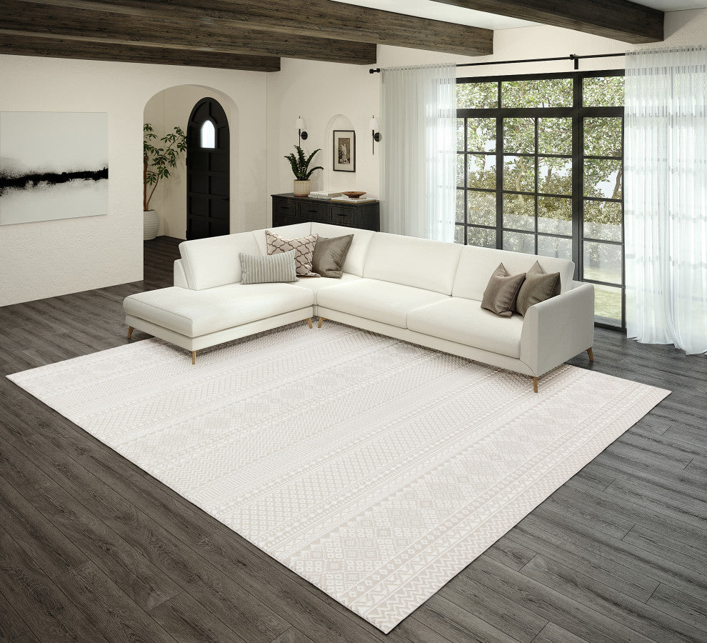 Dalyn Rhodes RR2 Ivory 5'1"x7'5" Rug