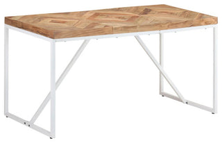 vidaXL Dining Table Kitchen Dining Room Table Solid Acacia and Mango Wood