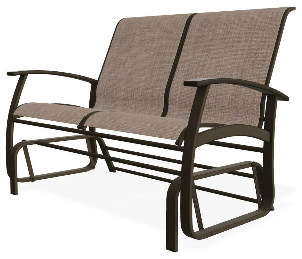Belle Isle Sling 2-Seat Glider, Augustine Fennel/Beachwood