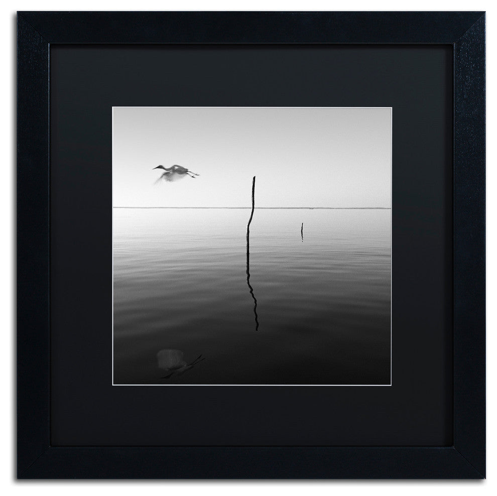 "Fly" Matted Framed Canvas Art by Moises Levy