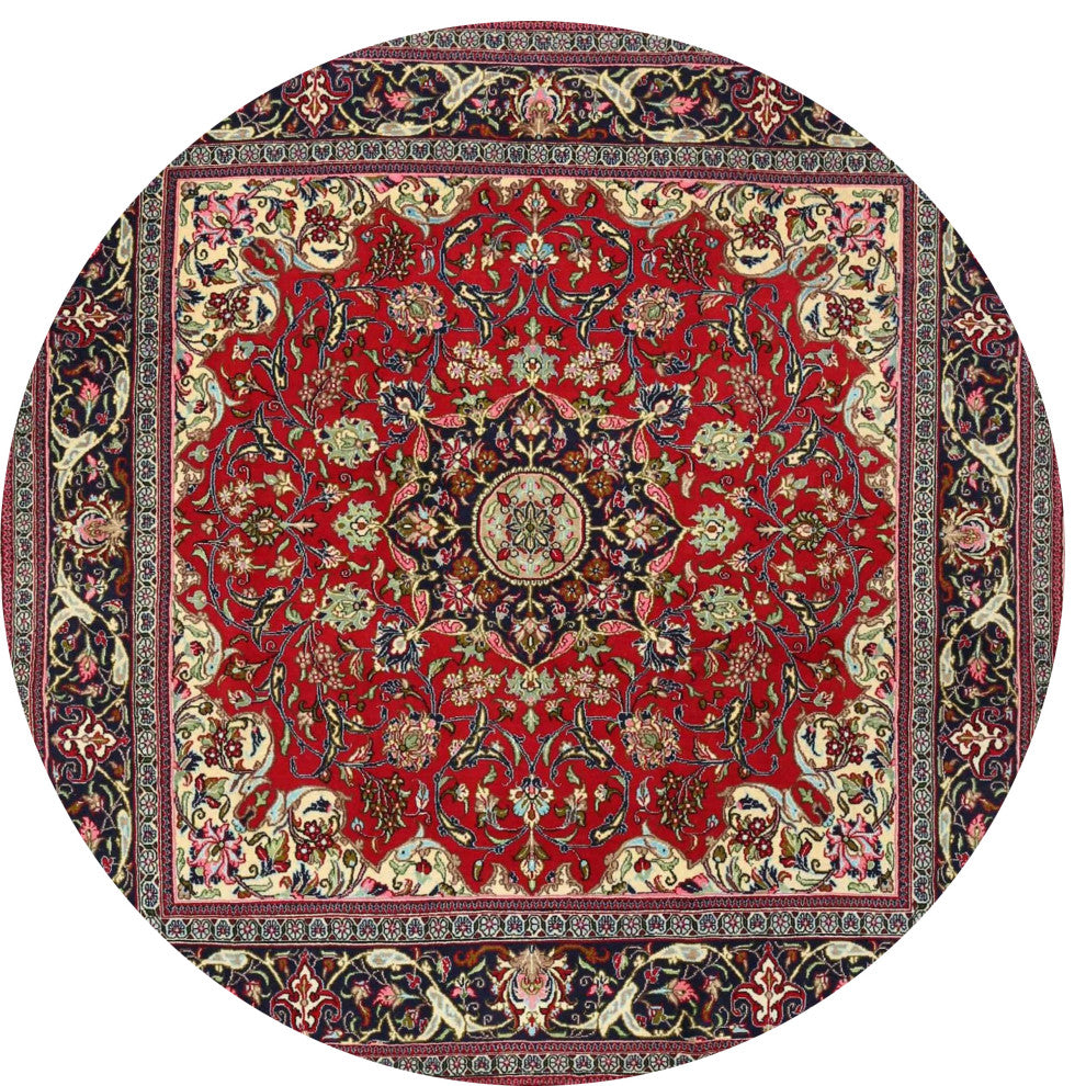 Ahgly Company Indoor Round Traditional Area Rugs, 4' Round