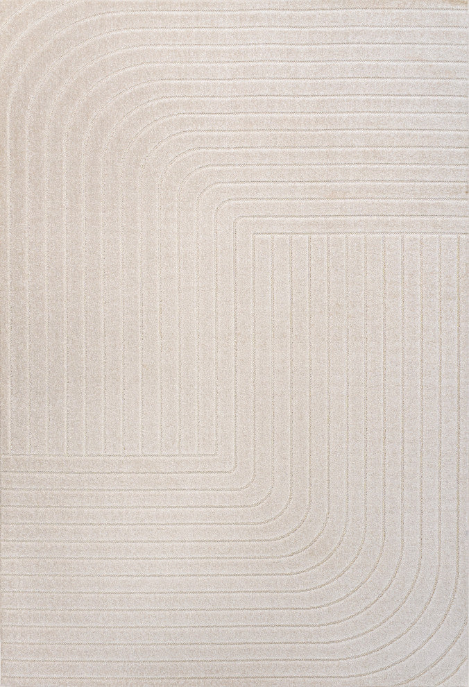 Odense High-Low Minimalist Angle Geometric Indoor/Outdoor Area Rug