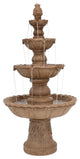 Sunnydaze 4-Tier Pineapple Outdoor Water Fountain Earth Finish Patio Feature-52"