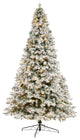 10' Flocked Vermont Mixed Pine Artificial Christmas Tree With 800 LED Lights