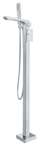 Single Handle Floor Mounted Freestanding Tub Filler, Chrome