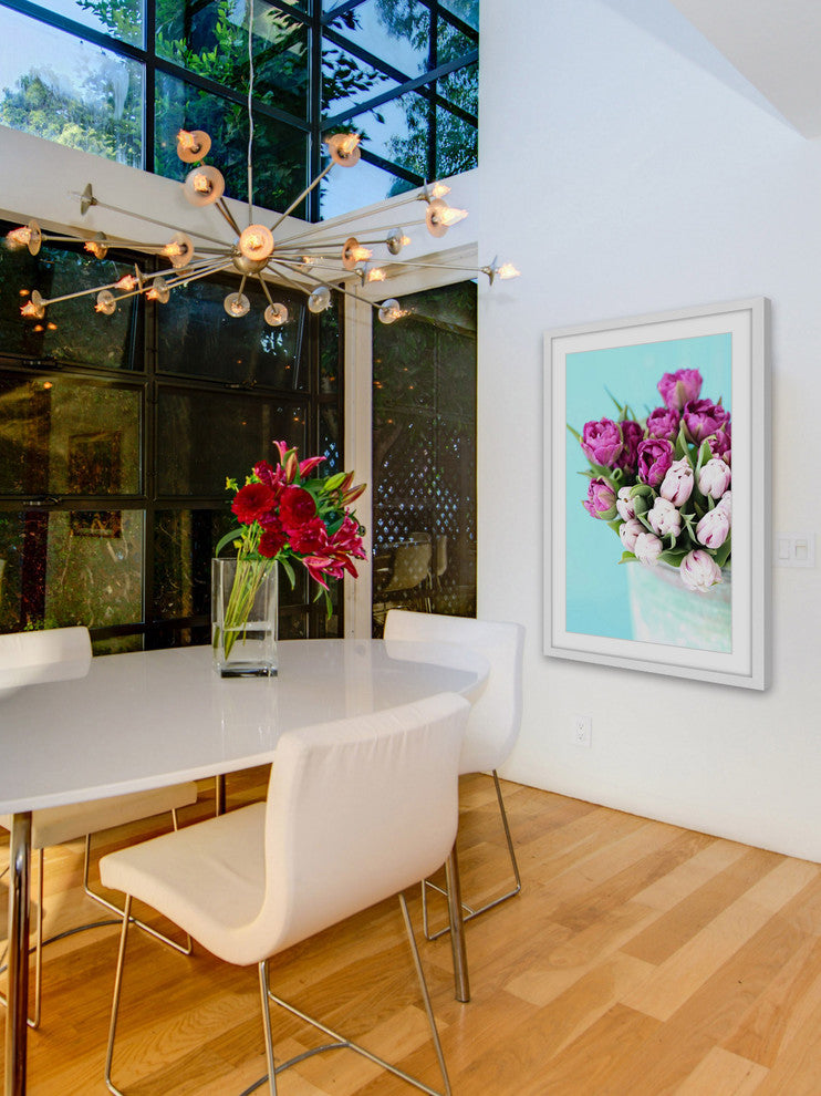 Marmont Hill, "Pink and Purple Tulips" by Sylvia Cook Framed Painting, 12x18