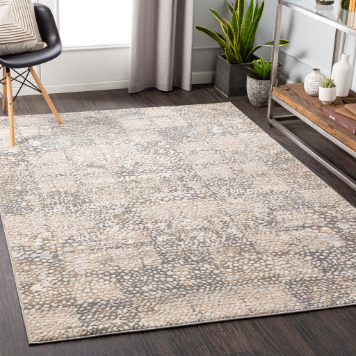 Surya Zermatt ZRT-2327 7'9"x9'6" Rug, Medium Gray/Light Gray/Cream/Taupe