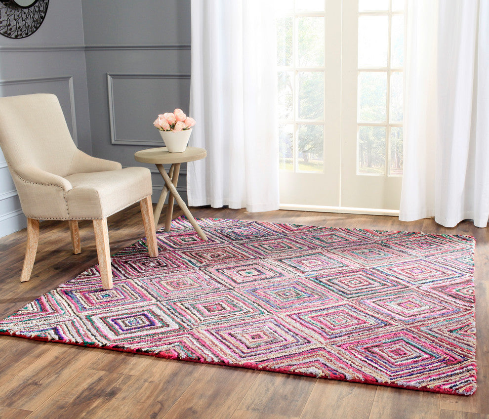 Safavieh Nantucket Collection NAN317 Rug, Multi, 6' Square