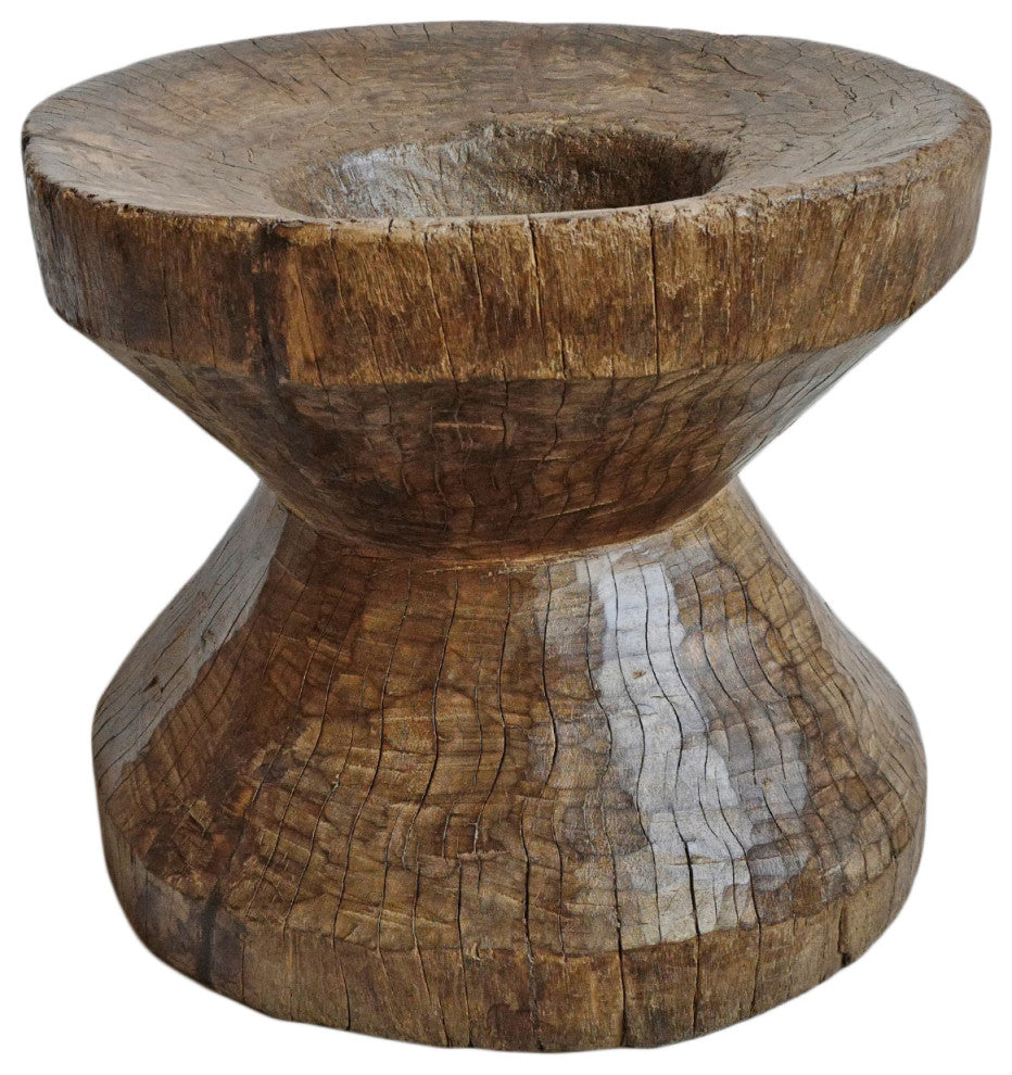 Consigned Naga Wood Pestle Pot