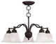 Livex Lighting 1346-07 Essex - 5 Light Convertible Dinette Chandelier in Essex S