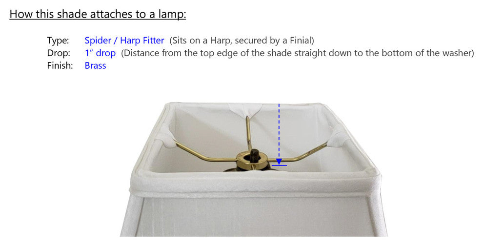 Hansen Square Bell Lampshade, 16"x7"x10"