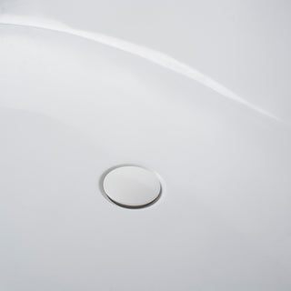 Vanity Art Solid Surface Resin Stone Freestanding Bathtub, Glossy White, 59 in. X 30 in.