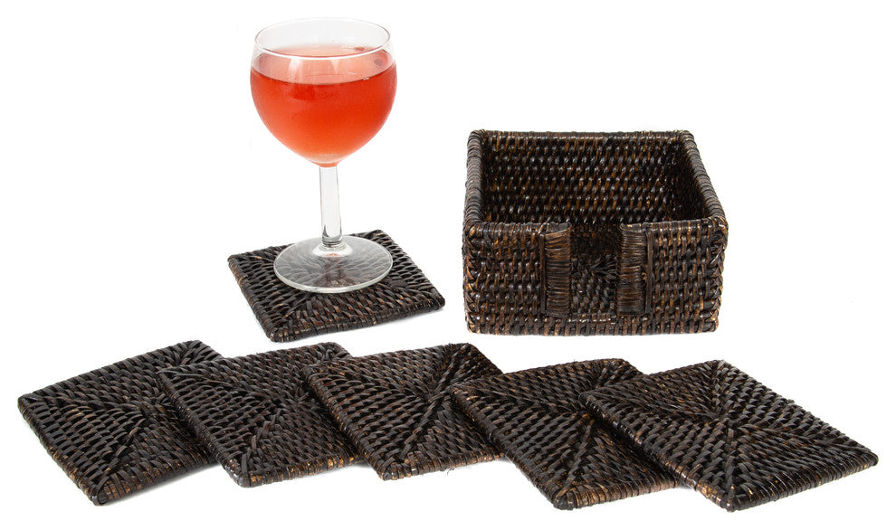 Artifacts Rattan 7 Piece Coaster Set