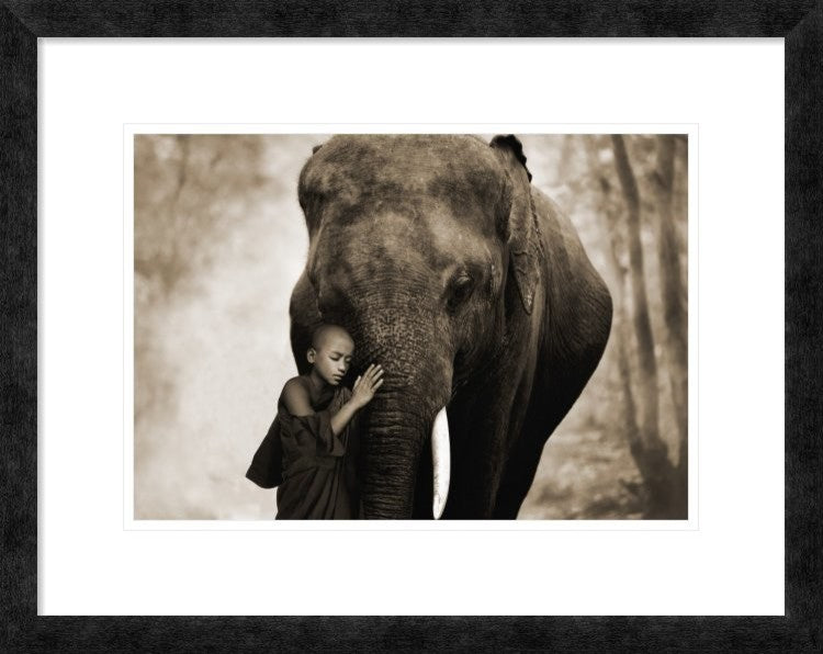 "Healing Embrace" Framed Digital Print by Moreau, 26"x20"